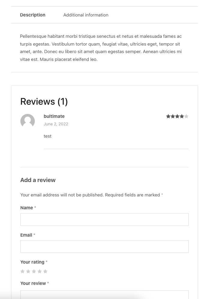 Product Reviews Section
